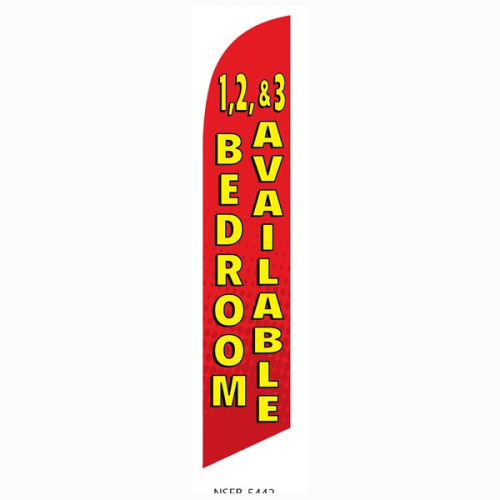 1 2 And 3 Bedroom Available Feather Flag
