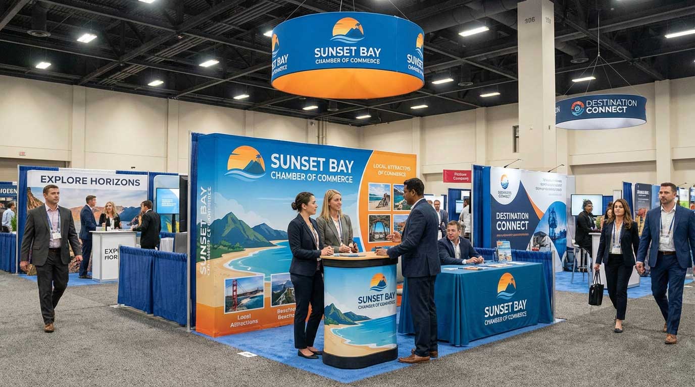 10ft fabric pop up trade show chamber commerce